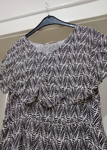 Uzun Bohem Hamile Elbisesi, Volanlı, Kolsuz - Görsel 5