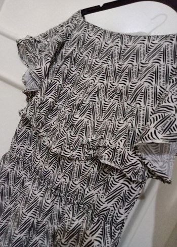 Uzun Bohem Hamile Elbisesi, Volanlı, Kolsuz - Görsel 6