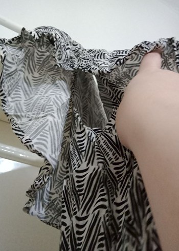 Uzun Bohem Hamile Elbisesi, Volanlı, Kolsuz - Görsel 7