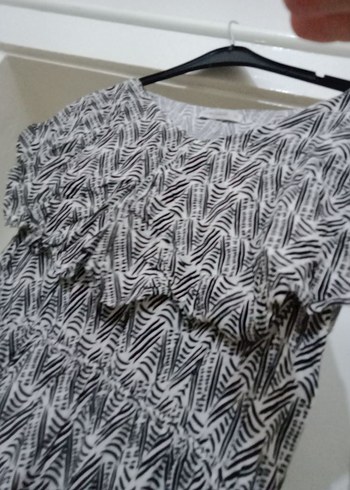 Uzun Bohem Hamile Elbisesi, Volanlı, Kolsuz - Görsel 3