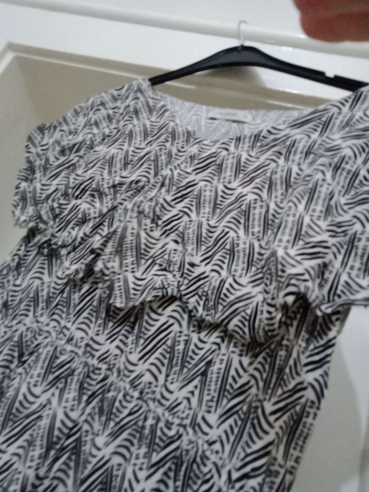 Uzun Bohem Hamile Elbisesi, Volanlı, Kolsuz - Görsel 3