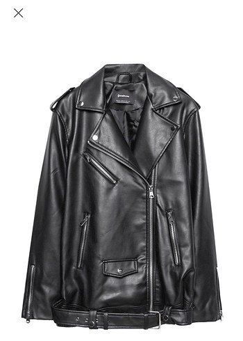 Kadın Siyah stradivarius Deri Biker Ceket