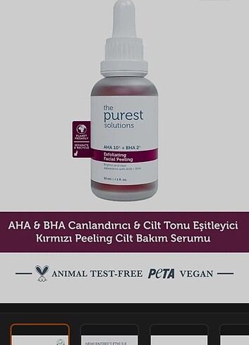 Purest kırmızı serum