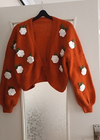 Nakışlı Bohem Kadın Örgü Hırka - Görsel 2