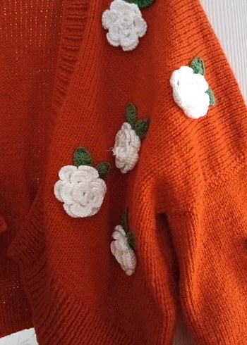 Nakışlı Bohem Kadın Örgü Hırka - Görsel 5