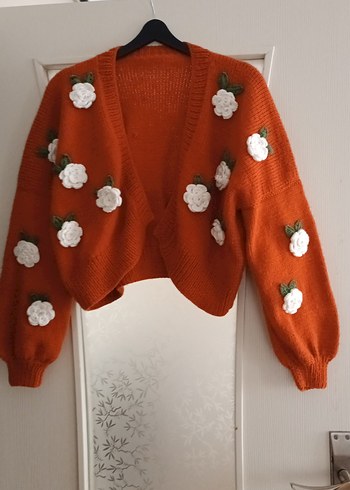 Nakışlı Bohem Kadın Örgü Hırka - Görsel 4