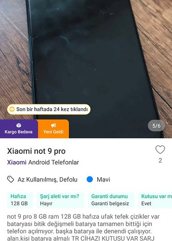 Siyah Android Telefon - Görsel 4