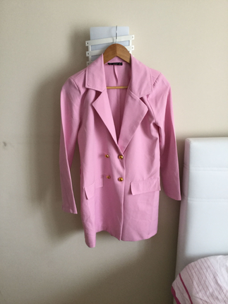 pembe uzun ceket