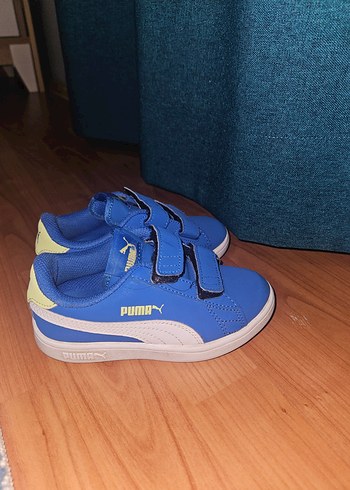 Puma Erkek Çocuk Mavi Puma Cırtcırtlı Spor Ayakkabı 27,5 no