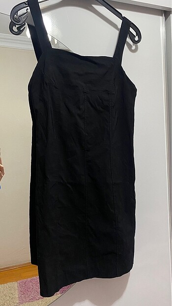 Koton siyah mini kot elbise