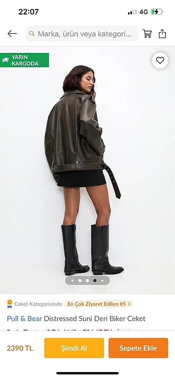 Pull and Bear Deri ceket