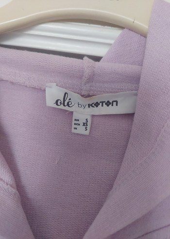 13-14 Yaş Beden Kız Çocuk Kapüşonlu Mor Sweatshirt