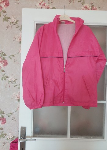 Kız Çocuk Pembe Fermuarlı Mont