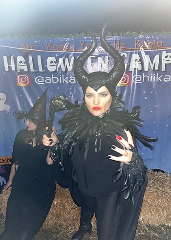 Kadınlar için Malefiz Kostümü Seti hollowen - Görsel 7