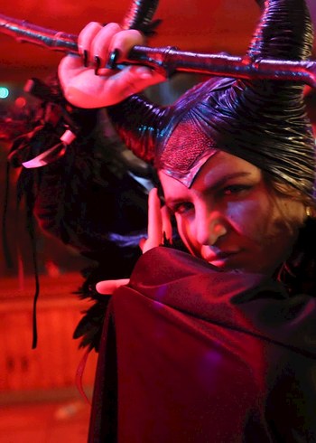 Kadınlar için Malefiz Kostümü Seti hollowen - Görsel 6