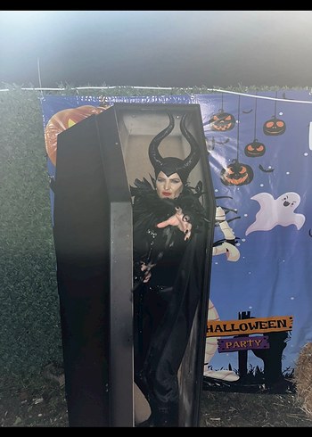 Kadınlar için Malefiz Kostümü Seti hollowen - Görsel 3