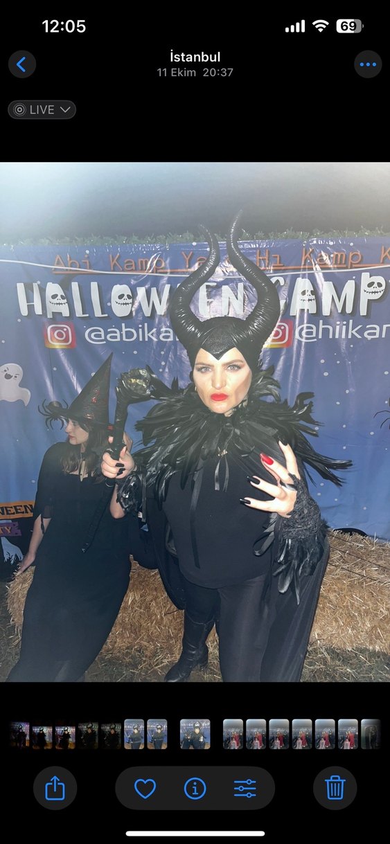 Kadınlar için Malefiz Kostümü Seti hollowen - Görsel 2