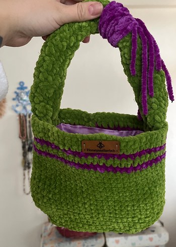 Yeşil Örgü Kadın Çanta - Görsel 2