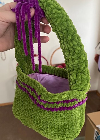 Yeşil Örgü Kadın Çanta - Görsel 7