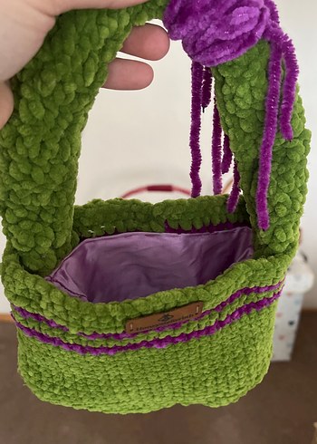 Yeşil Örgü Kadın Çanta - Görsel 5