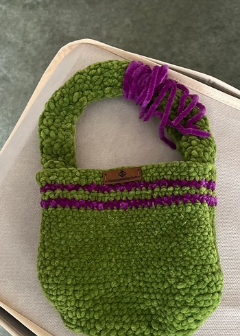 Yeşil Örgü Kadın Çanta - Görsel 3