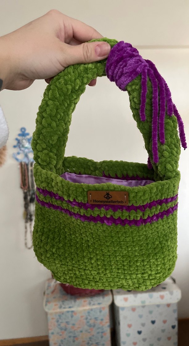 Yeşil Örgü Kadın Çanta - Görsel 2