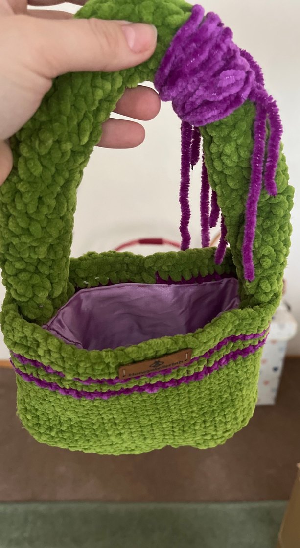 Yeşil Örgü Kadın Çanta - Görsel 5