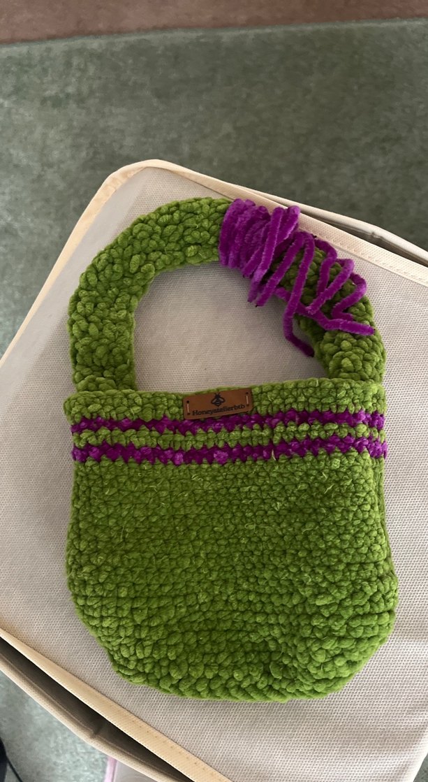 Yeşil Örgü Kadın Çanta - Görsel 3