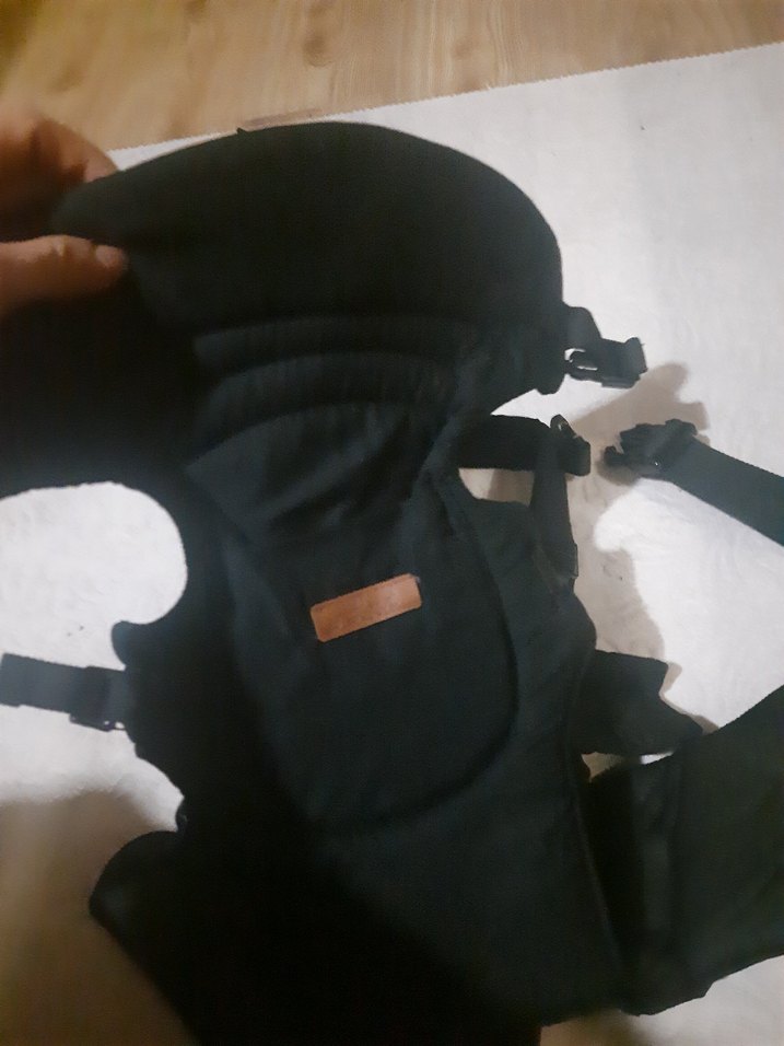 Molmini Siyah Sirt destekli Bebek Taşıyıcı - Görsel 5