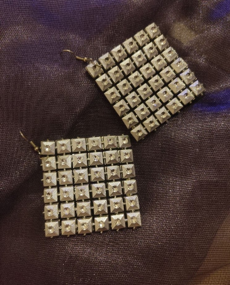 Bohem Kareli Boncuklu Küpe - Görsel 2