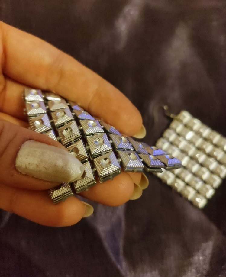 Bohem Kareli Boncuklu Küpe - Görsel 4