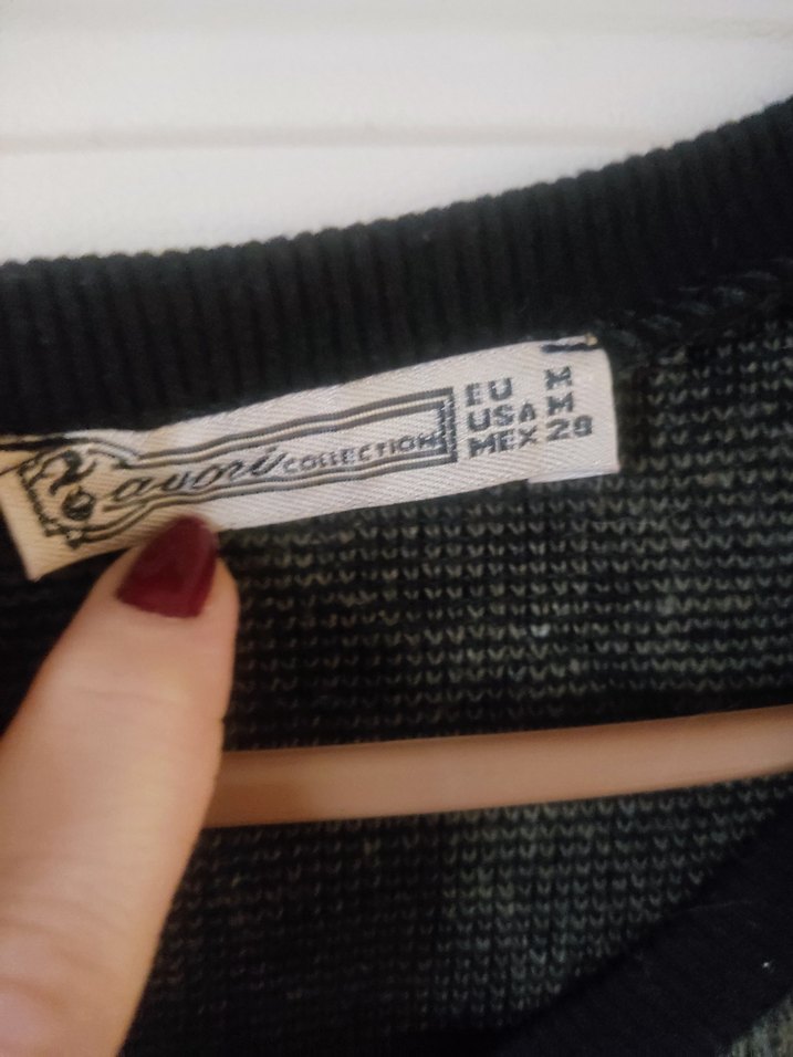 Haki Kamuflaj Desenli Örgü Kadın Kazak - Görsel 3