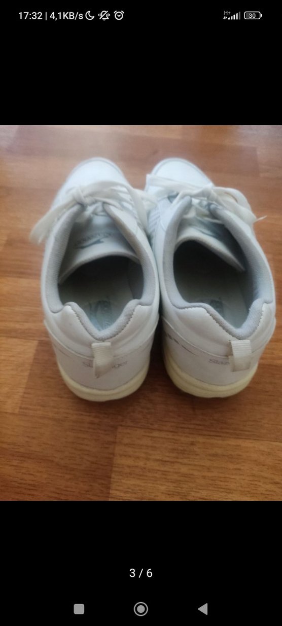 Beyaz Bağcıklı Kadın Spor Ayakkabı - Görsel 4