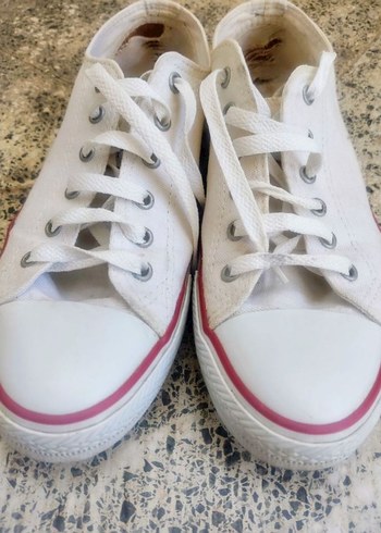 Beyaz Minimalist Kadın Spor Ayakkabı - Görsel 3