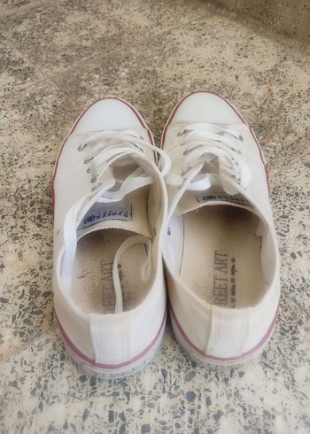 Beyaz Minimalist Kadın Spor Ayakkabı - Görsel 7