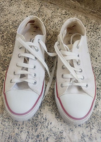 Beyaz Minimalist Kadın Spor Ayakkabı - Görsel 8