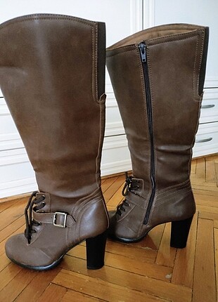 Taba-kahve topuklu çizme - Görsel 10