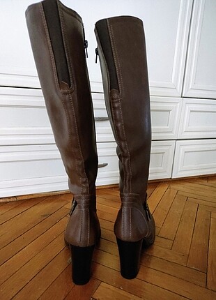 Taba-kahve topuklu çizme - Görsel 11