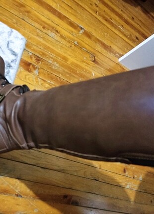 Taba-kahve topuklu çizme - Görsel 14