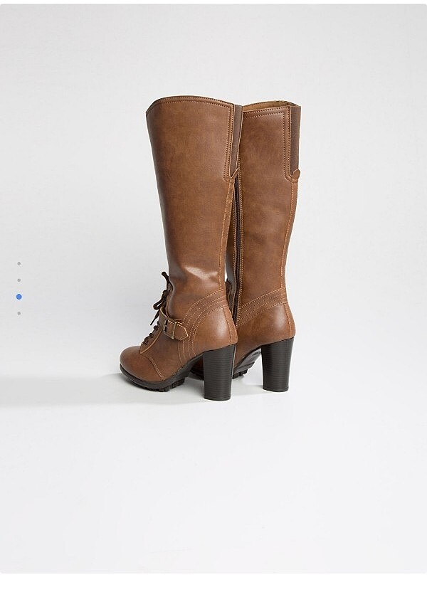 Taba-kahve topuklu çizme - Görsel 2