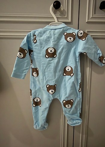 Mavi Ayıcıklı Uzun Kollu Bebek Tulumu - Görsel 2