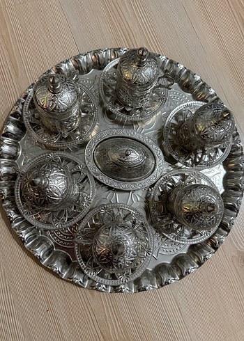 Bakır İşlemeli Kahve Fincan Seti - Görsel 3