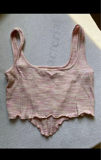 m Beden PEMBE CROP BLUZ????