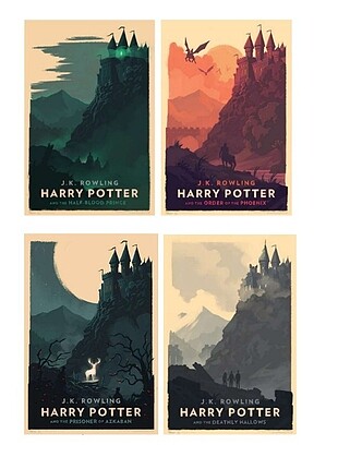 4 tane harry potter poster 