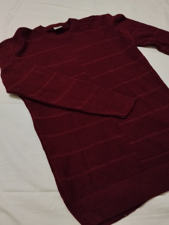 Kahverengi Çizgili Erkek Triko Kazak - Görsel 2