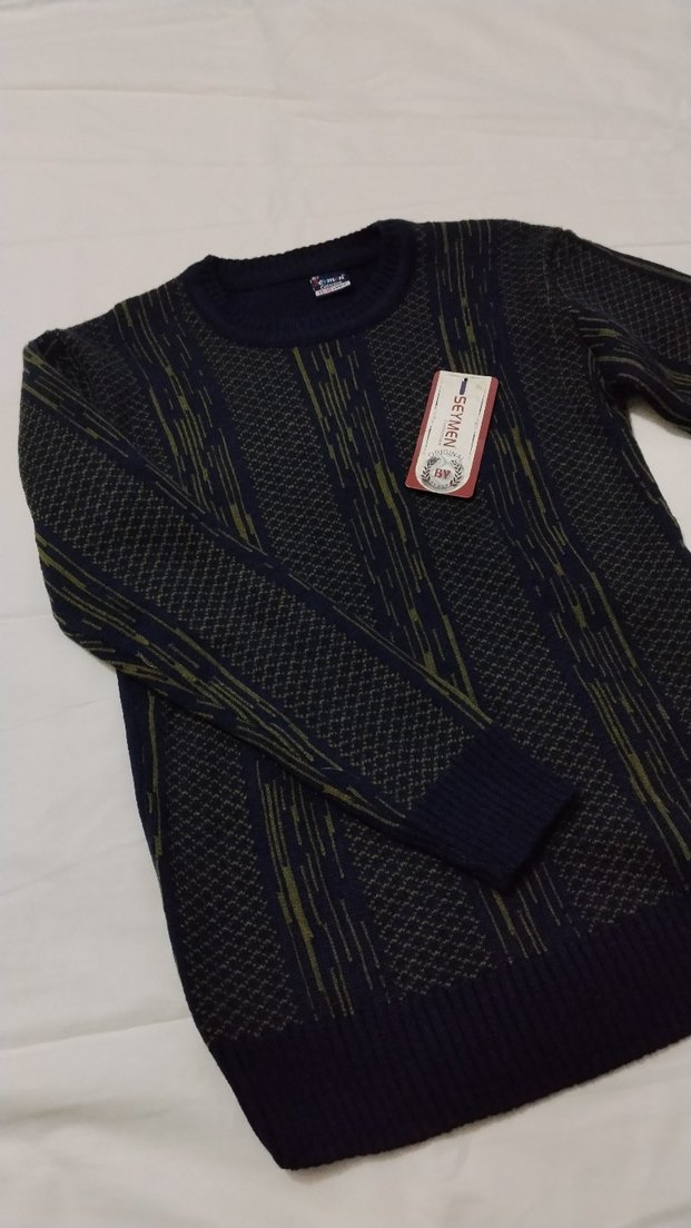 Erkek Çocuk Siyah Triko Bisiklet Yaka Kazak - Görsel 2