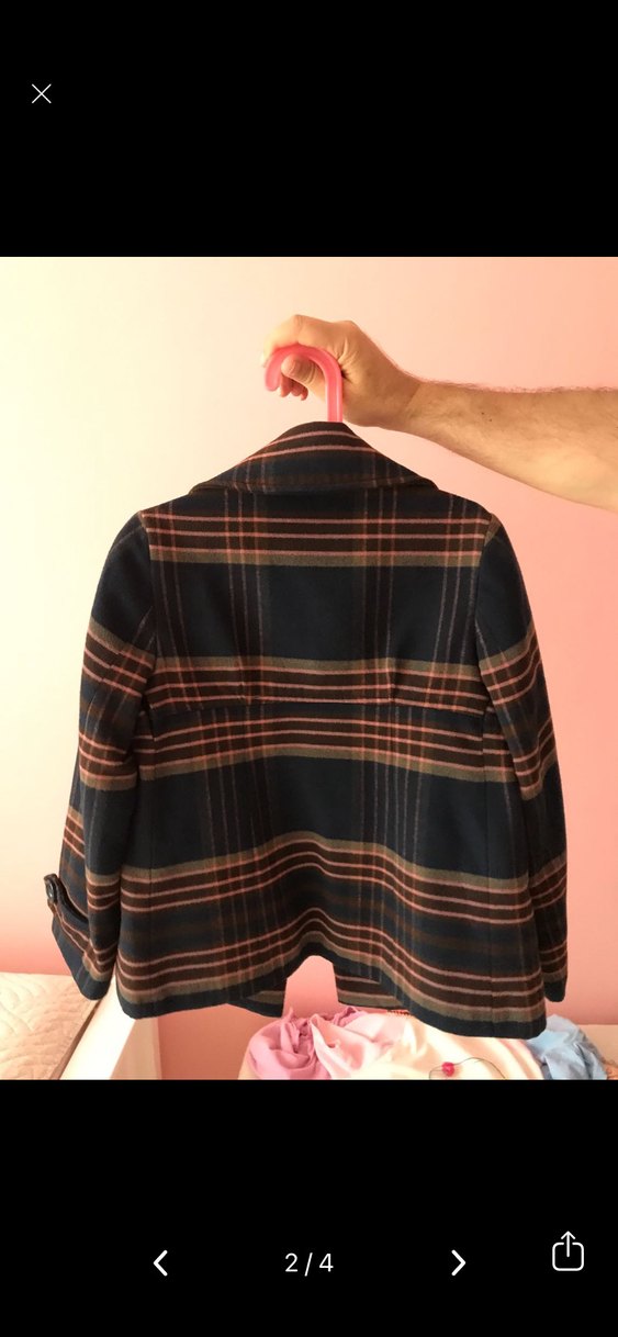 Düğmeli Uzun Kollu  çocuk  Midi Palto - Görsel 2