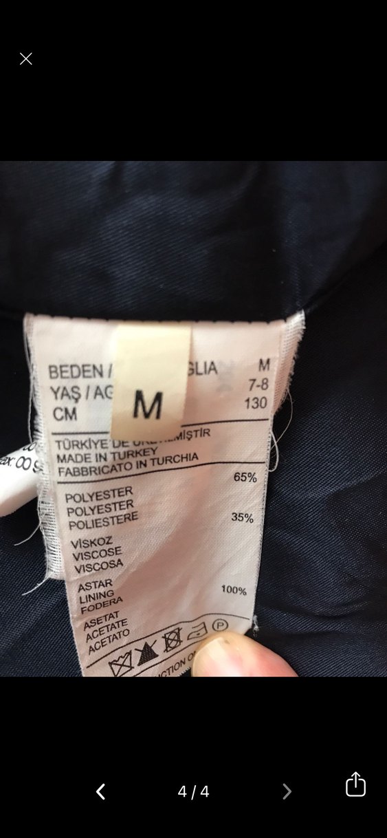 Düğmeli Uzun Kollu  çocuk  Midi Palto - Görsel 4