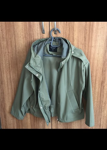 Düğmeli Haki Kadın Mini Ceket - Görsel 3