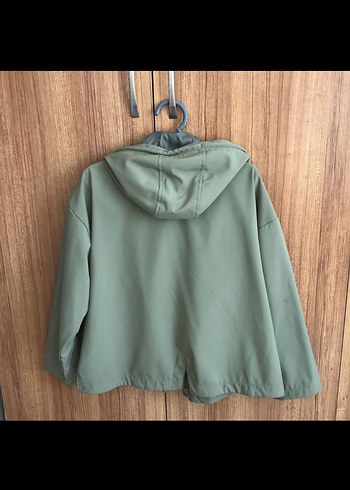 Düğmeli Haki Kadın Mini Ceket - Görsel 2